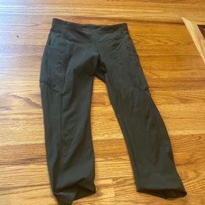 Lulu lemon capri army green leggins